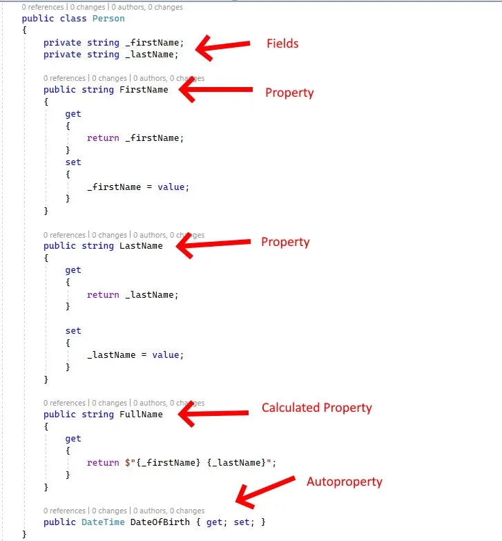 assign property c#